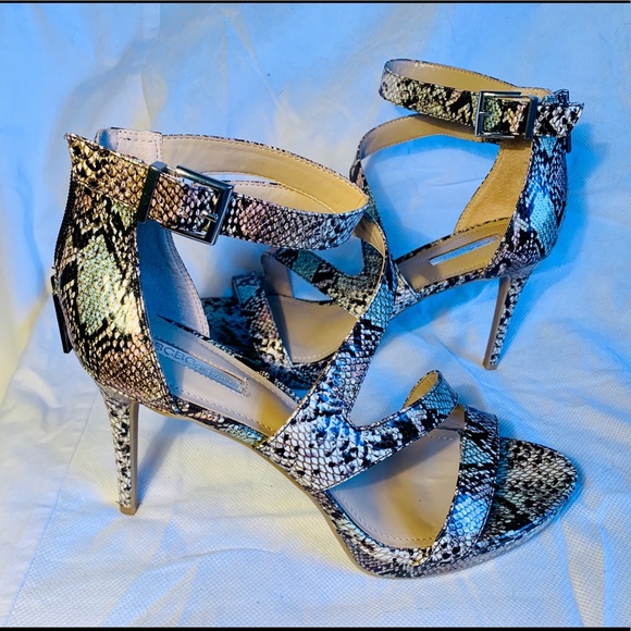 BCBGeneration EDDI Heels- Cotton Candy Snake Print - Picture 2 of 7